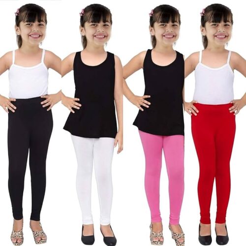 TIK TOK WEARS Girls Leggings Pack of 4 pcs