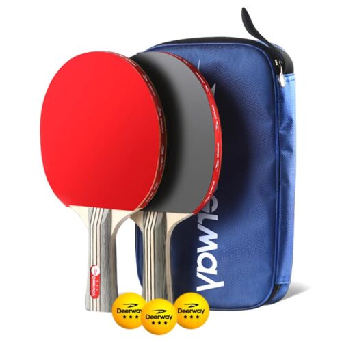 Proberos® 3 Stars Table Tennis Racket Professional Table Tennis (T. T) Set, Storage Bag and 3 Ping Pong Balls, All-in-One Ping Pong Paddle Playset - Table Tennis Bats for Boys and Girls Beginners Gift