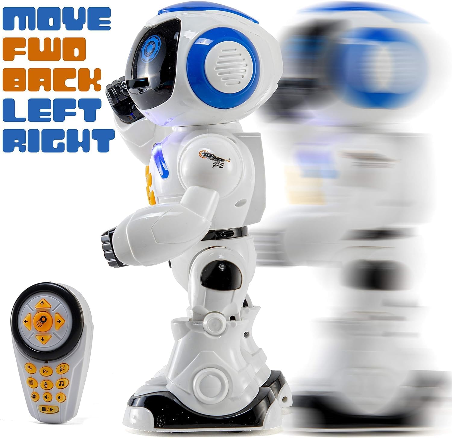 Programmable LED RC Robot Toys - Interactive 12" Tall Dancing & Talking Robot for Kids - Image 2