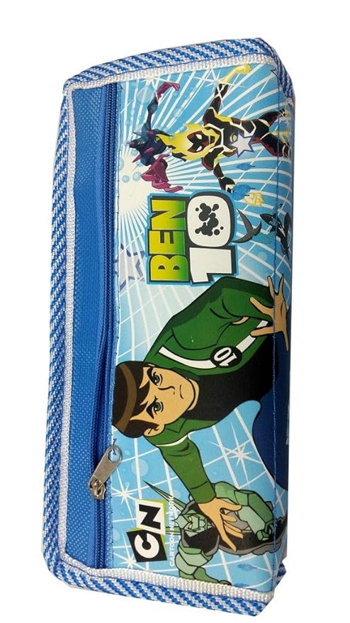 Evisha Ben10/Cartoon Character Pencil Pouch/Case For School Going Kids/Birthday Return Gift Colour Blue - Image 2