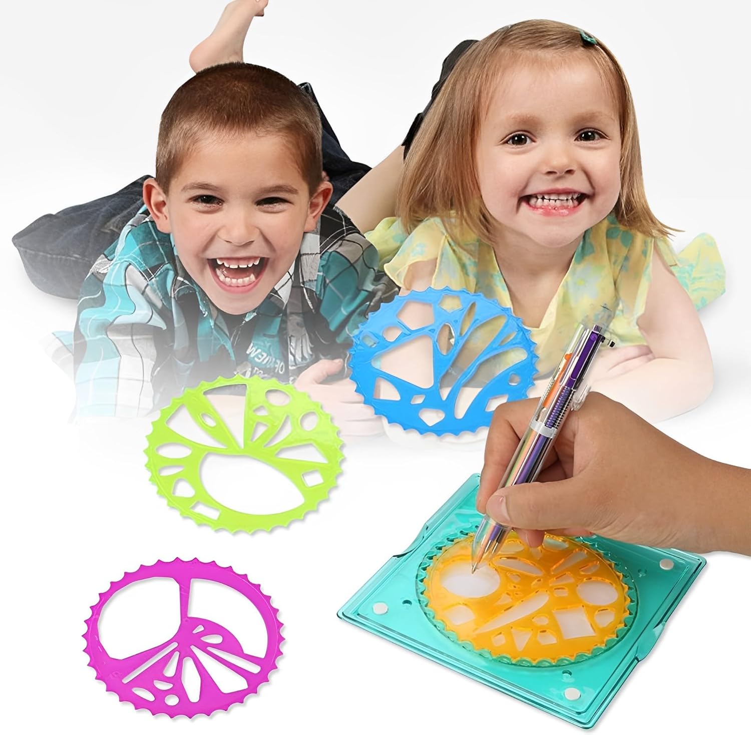 Birthday Popper Spiral Geometric Ruler Classic Art Tool | Set of 3 | Template Spiral Drawing Kit Early Art Development Toy for Children | Birthday Return Gift for Kids of All Ages - Image 5
