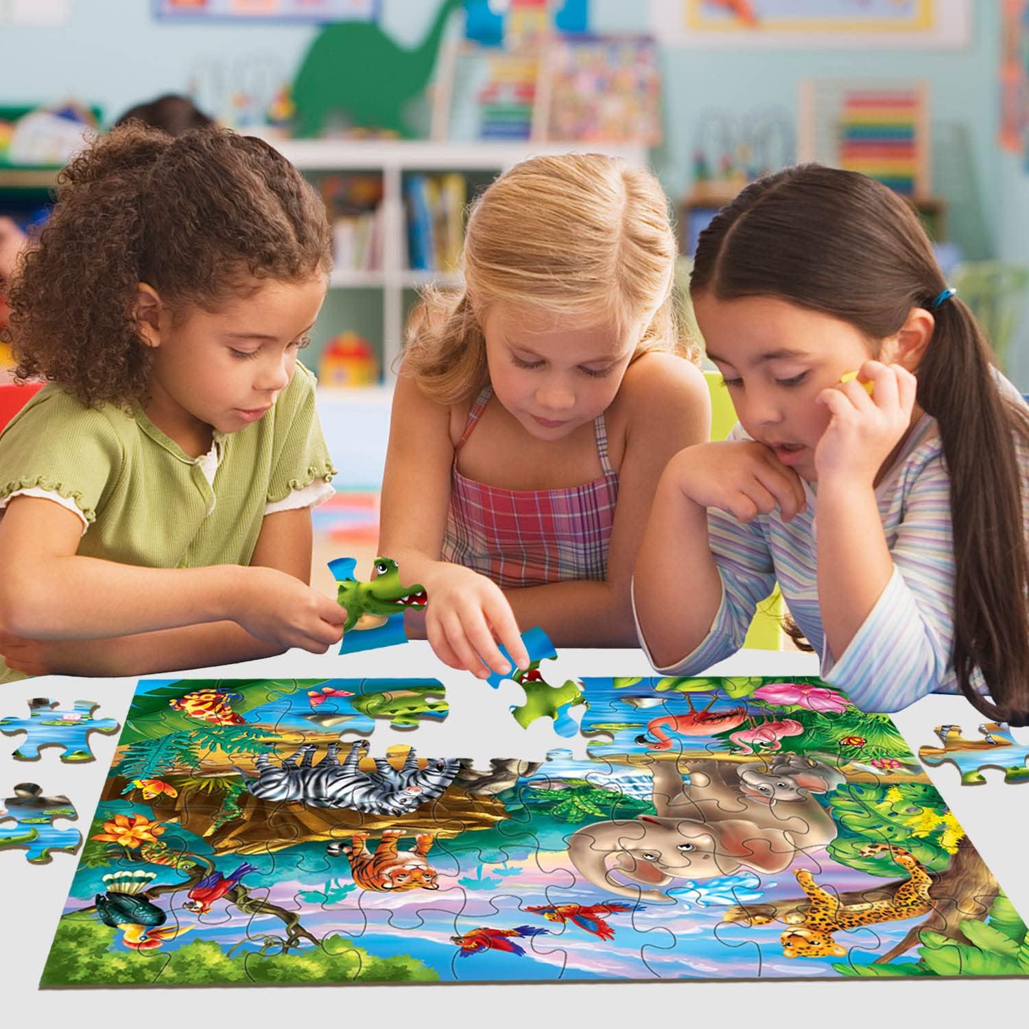 Puzzles for Kids Ages 4-8 – 2 x 60 Pieces Puzzles for Kids Ages 3-5 6-8 – Toy for Learning Ocean & Forest Animals – Educational Toys for Boy and Girl (2 Packs) - Image 2