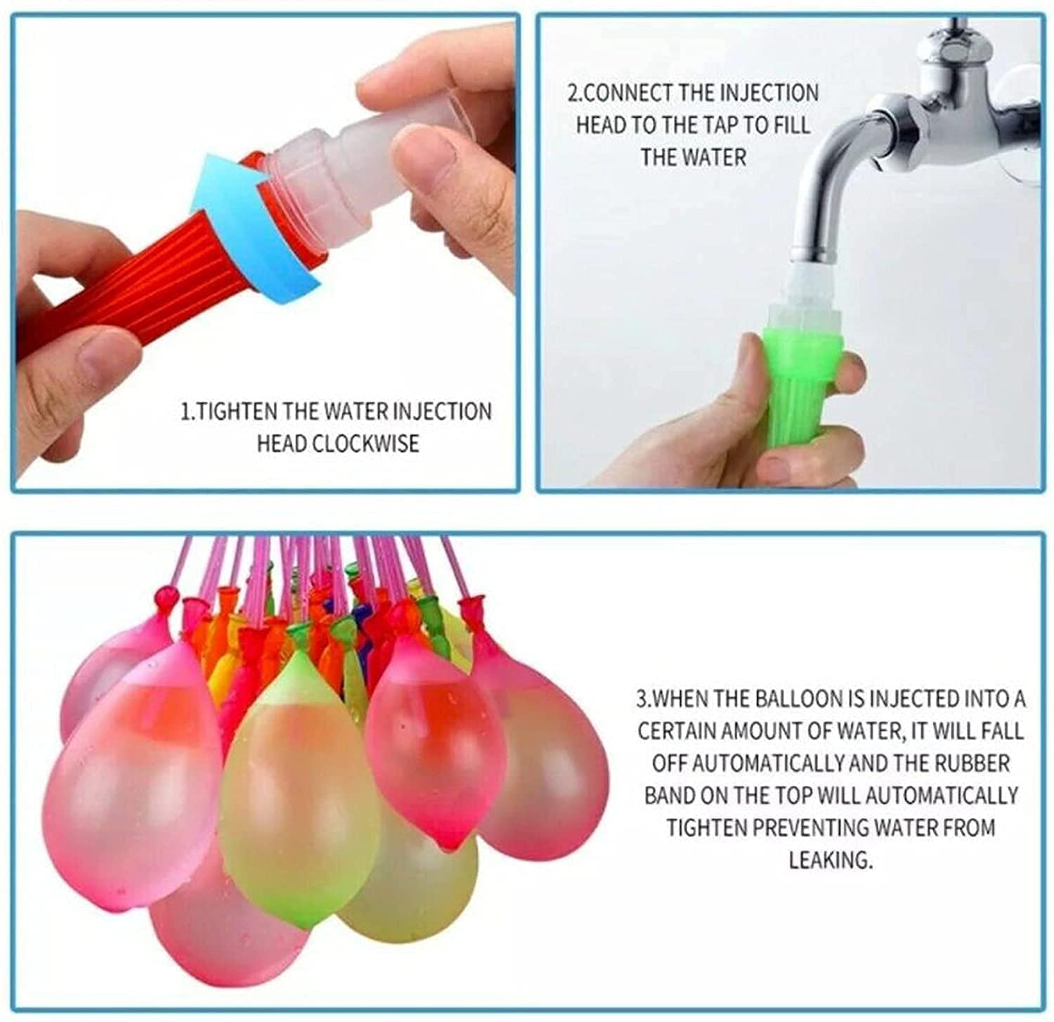 333 Magic Water Balloons - Splash into Fun with Quick-Fill Self-Sealing Party Balloons - Summer Outdoor Water Games for Kids and Adults - Colorful, Biodegradable, and Mess-Free Water Balloon Bundle! - Image 5