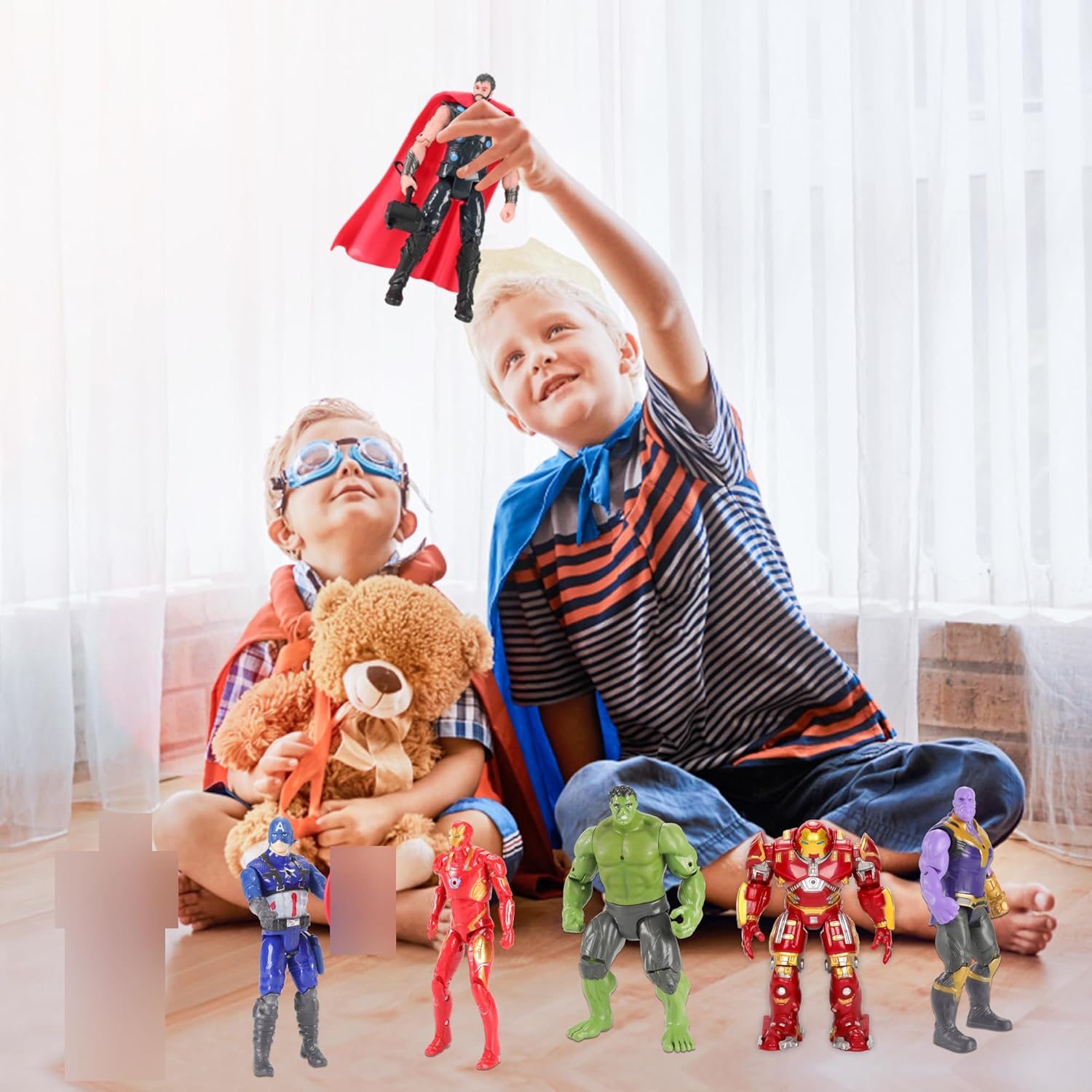 7Pcs Superhero Action Figures Toys, Collectible Figures Gift for Kids and Fans Obsessed with Character Collections - Image 4