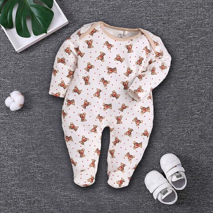 BabyGo Half Sleeves Baby Romper| 100% Cotton Rompers for New Born Baby| Baby Dress | Sleepsuit for Baby Girls| Onesies| 0-3M| 3-6M| 6-9M| 9-12M| Infant Clothes - Image 3