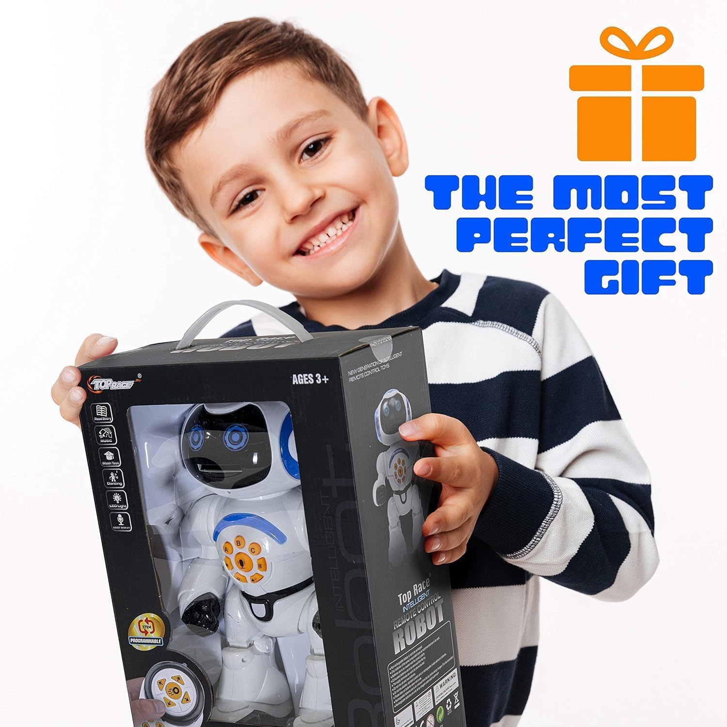 Programmable LED RC Robot Toys - Interactive 12" Tall Dancing & Talking Robot for Kids - Image 3