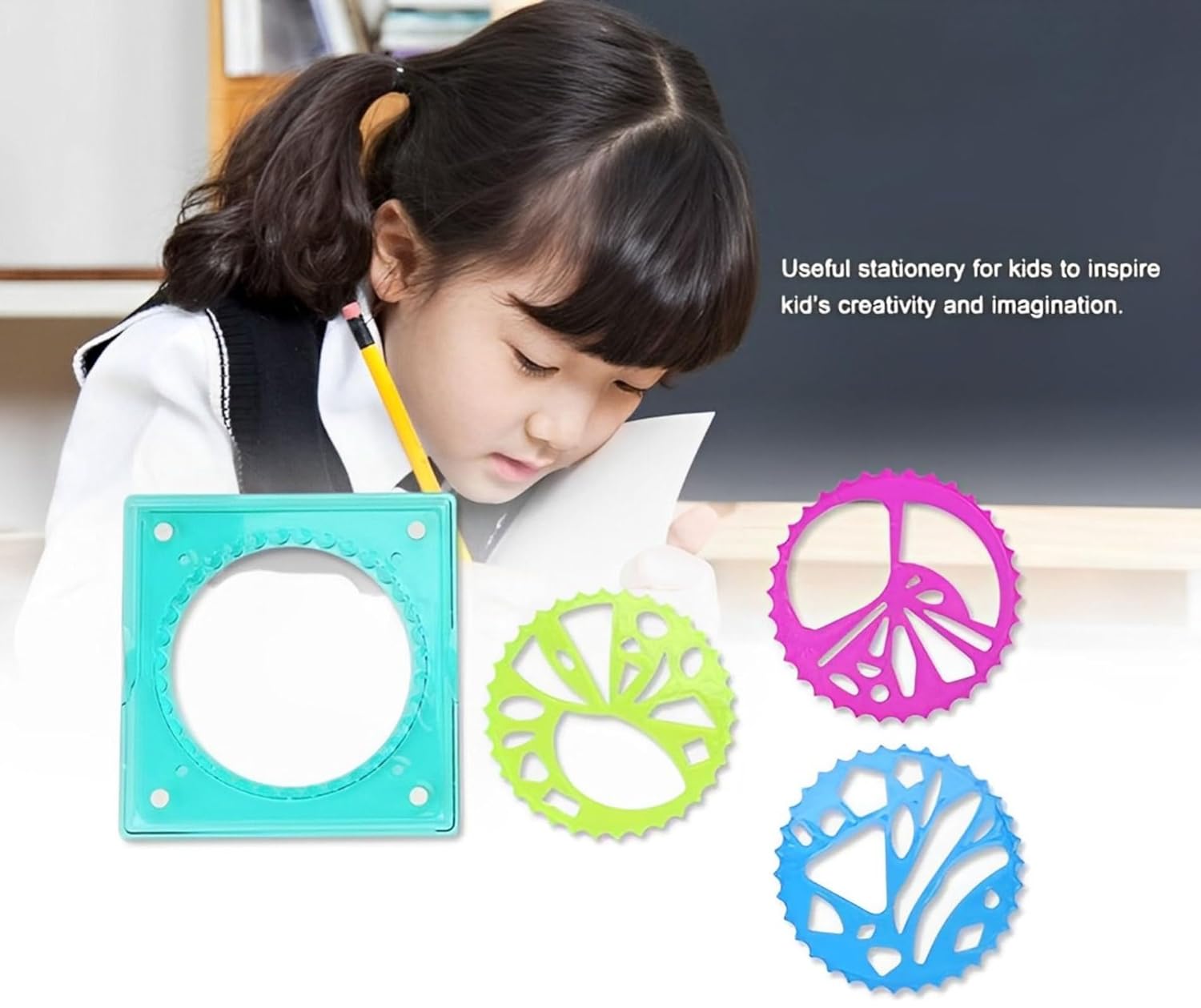 Birthday Popper Spiral Geometric Ruler Classic Art Tool | Set of 3 | Template Spiral Drawing Kit Early Art Development Toy for Children | Birthday Return Gift for Kids of All Ages - Image 3