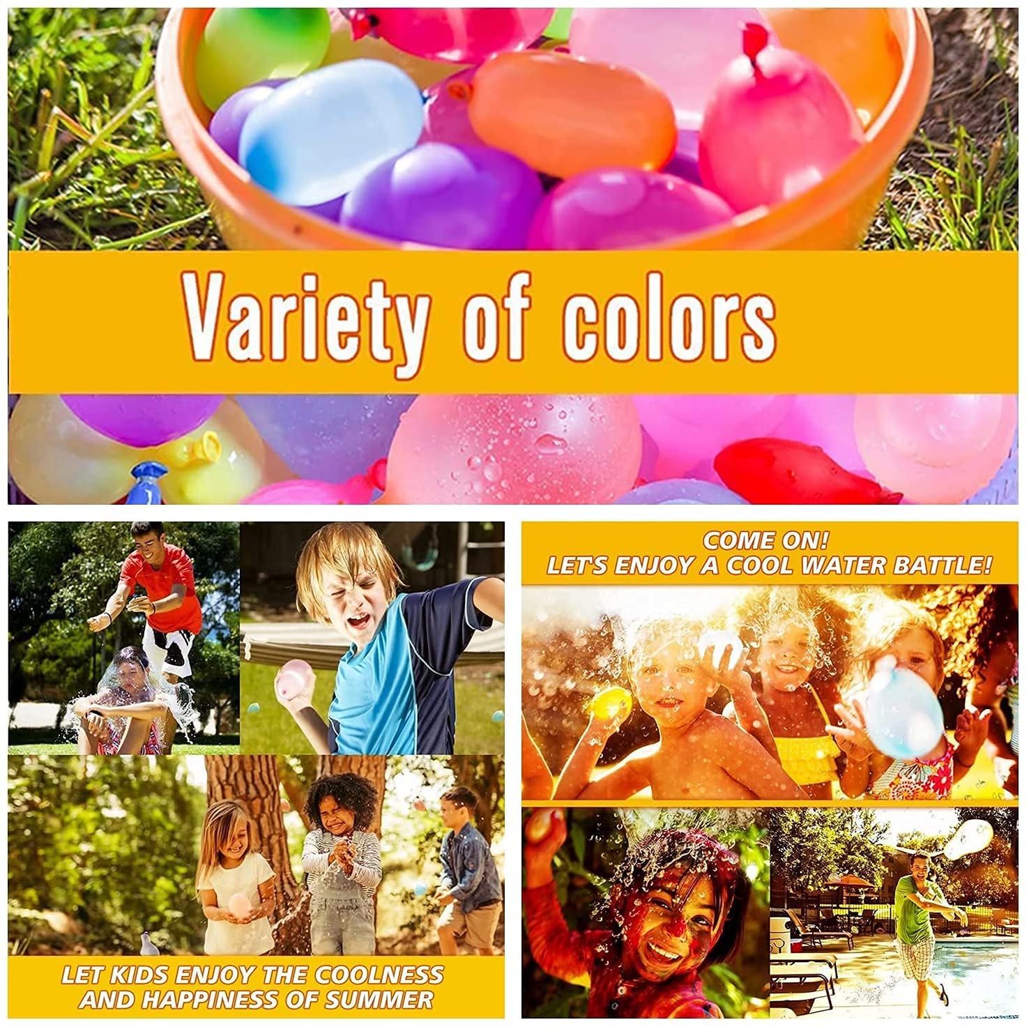 333 Magic Water Balloons - Splash into Fun with Quick-Fill Self-Sealing Party Balloons - Summer Outdoor Water Games for Kids and Adults - Colorful, Biodegradable, and Mess-Free Water Balloon Bundle! - Image 3