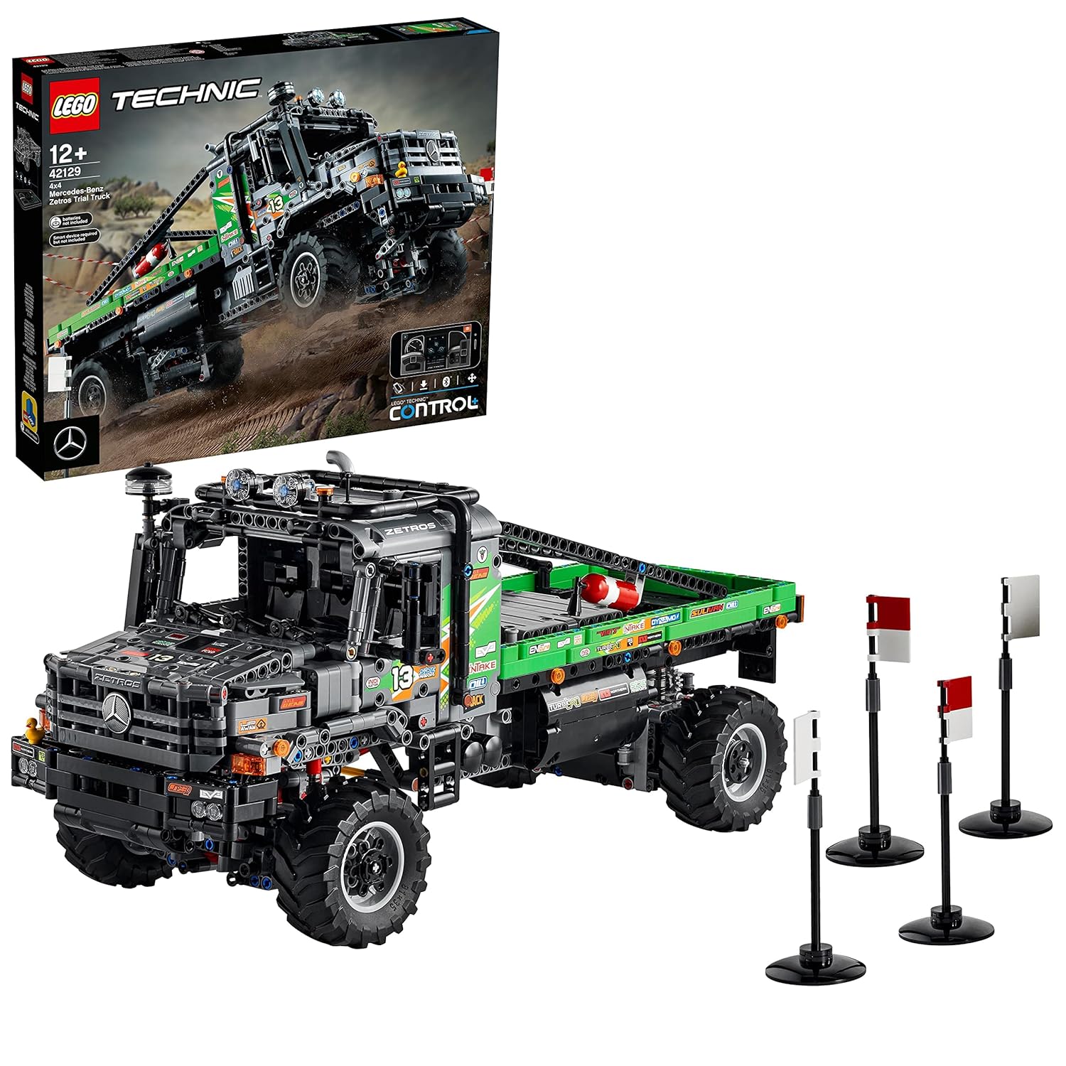 LEGO Technic 4X4 Mercedes-Benz Zetros Trial Truck 42129 Building Kit (2,110 Pieces), Multi Color
