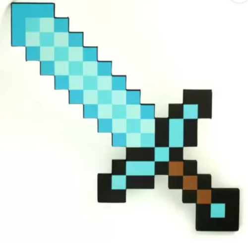 FOZZO-SK New Soft Minecraft Diamond Sword Maces & Swords  (Multicolor)